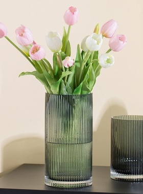 包邮北欧创意简约玻璃花瓶摆件干花插花水培大号家居装饰摆设