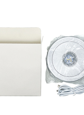 新款LED水晶旋转灯座七彩白光灯光旋转多模式多功能USB展示底座