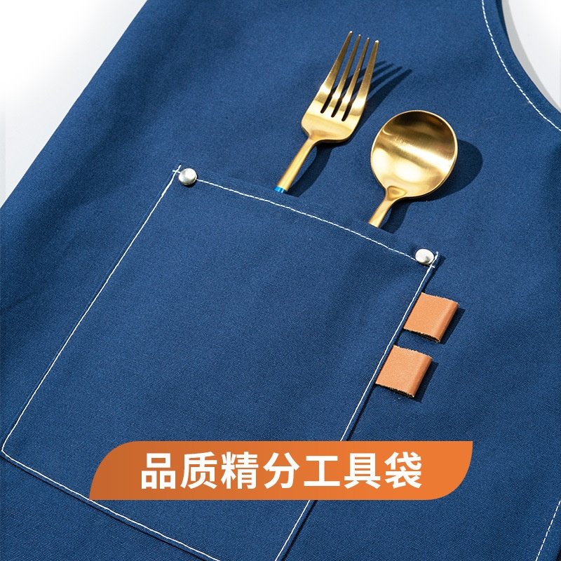 围裙定制logo印字刺绣韩版美容理发花艺奶茶咖啡店工作服牛仔围裙,淘宝优惠券,粉丝福利购,淘宝优惠卷