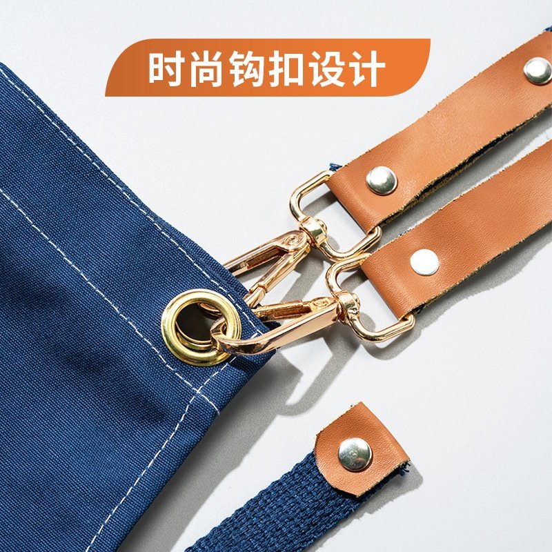 围裙定制logo印字刺绣韩版美容理发花艺奶茶咖啡店工作服牛仔围裙,淘宝优惠券,粉丝福利购,淘宝优惠卷