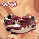 Tracker's original sneakers for the Year of the Snake and the year of the animal, burgundy 2026 autumn new heightening casual sports trendy shoes for men