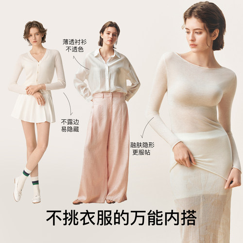 ubras无尺码隐形背心文胸罩舒适无痕无钢圈夏季粉底液内衣女薄款 - 图3