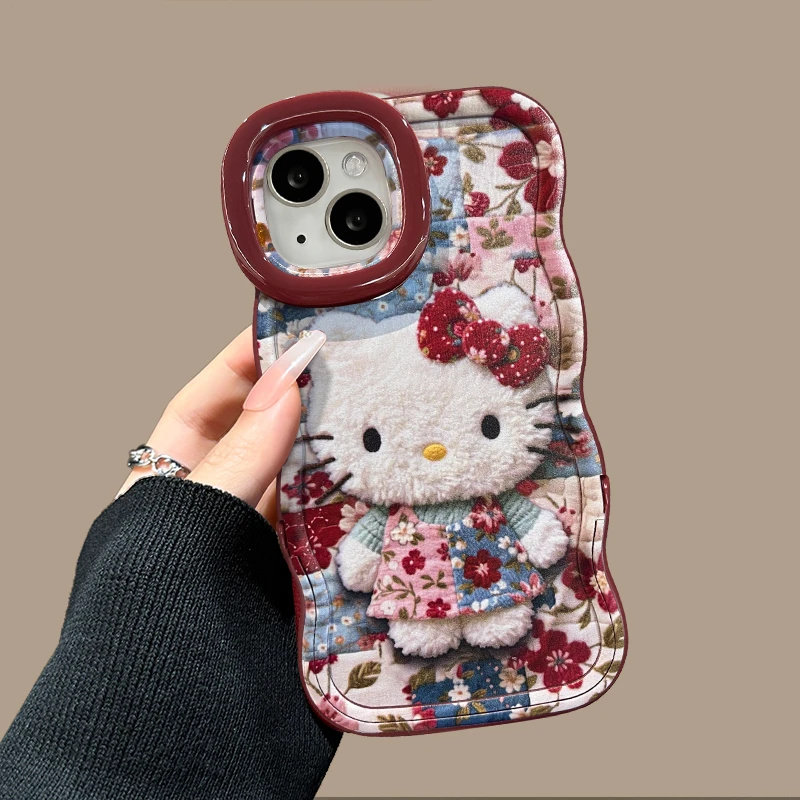 碎花裙kt猫适用苹果17promax手机壳iPhone16/15/14/13pro全包防摔16plus板凳双支架vivo华为小米17oppo女款套,淘宝优惠券,粉丝福利购,淘宝优惠卷