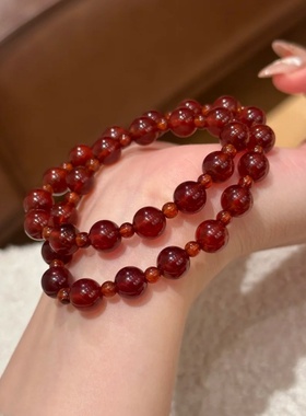 2025秋冬新款红玛瑙赵露思许妍同款手串女款轻奢小众高级日常百搭