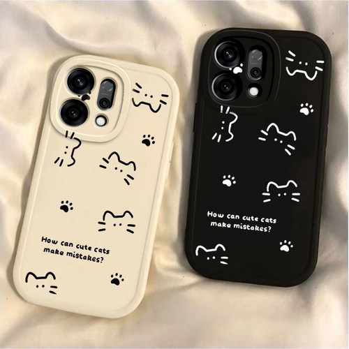 适用OPPOReno14手机壳Reno14Pro保护套OPPO新款液态硅胶OPPORen镜头全包防摔外壳0PP0Ren014Pr0男女线条猫咪 - 图1