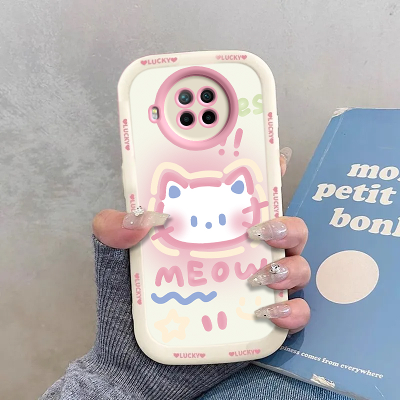 适用红米Note9Pro手机壳小米RedmiNote保护套Redmi新款RED可爱Not液态硅胶N0te全包防摔Pr0Por5G男女害羞kt猫 - 图0