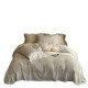 French medieval style all-cotton double-layer lace four-piece set