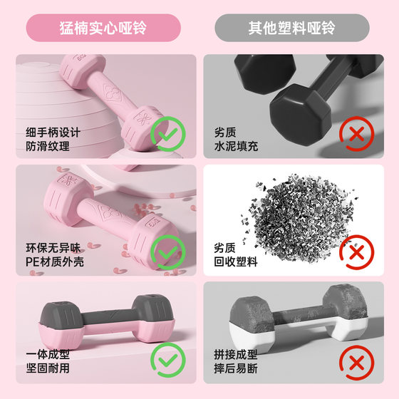2kg pair of dumbbells for women's fitness home use