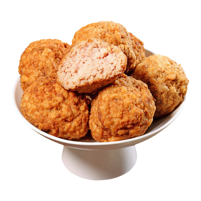 寻溱记 特产蟹黄蛋黄狮子头肉丸肉圆子500g斩肉四喜丸子,淘宝优惠券,粉丝福利购,淘宝优惠卷