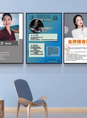 师资简介风采墙挂画教师瑜伽老师简历展示牌制作医生教练形象设计