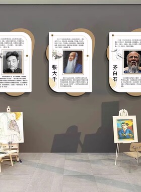励志艺术画家挂画学校美术教室背景墙宣传海报壁画名人名言装饰画