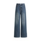 ABMY wide -leg pants female casual loose denim jeans, vertical American retro straight washing, old wild trousers