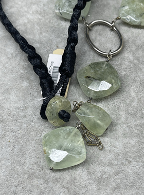 925金属线绳编织葡萄石流苏长款老货氧化不退换5.78