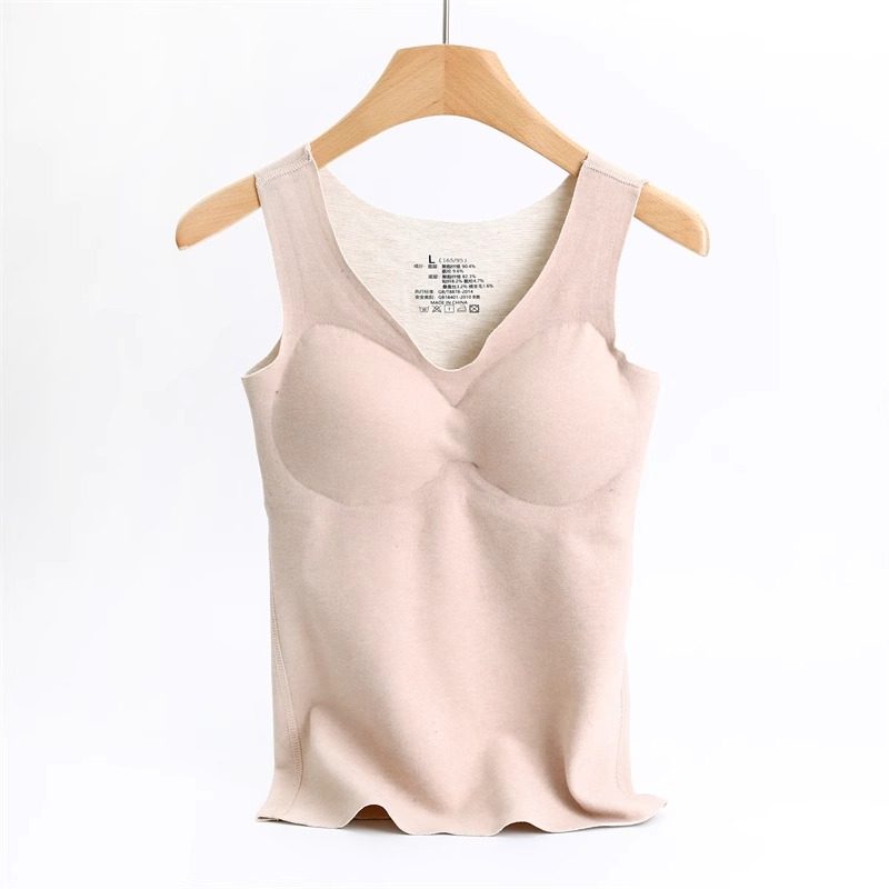 带胸垫德绒保暖背心女秋冬内搭秋衣上衣蚕丝羊毛保暖内衣打底吊带,淘宝优惠券,粉丝福利购,淘宝优惠卷