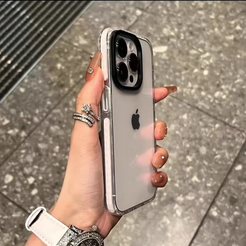 简约加厚防摔透明适用苹果15手机壳iPhone13/14promax简约全包防摔11保护套xs男女xr网红软硅胶12por新款7p8p - 图1