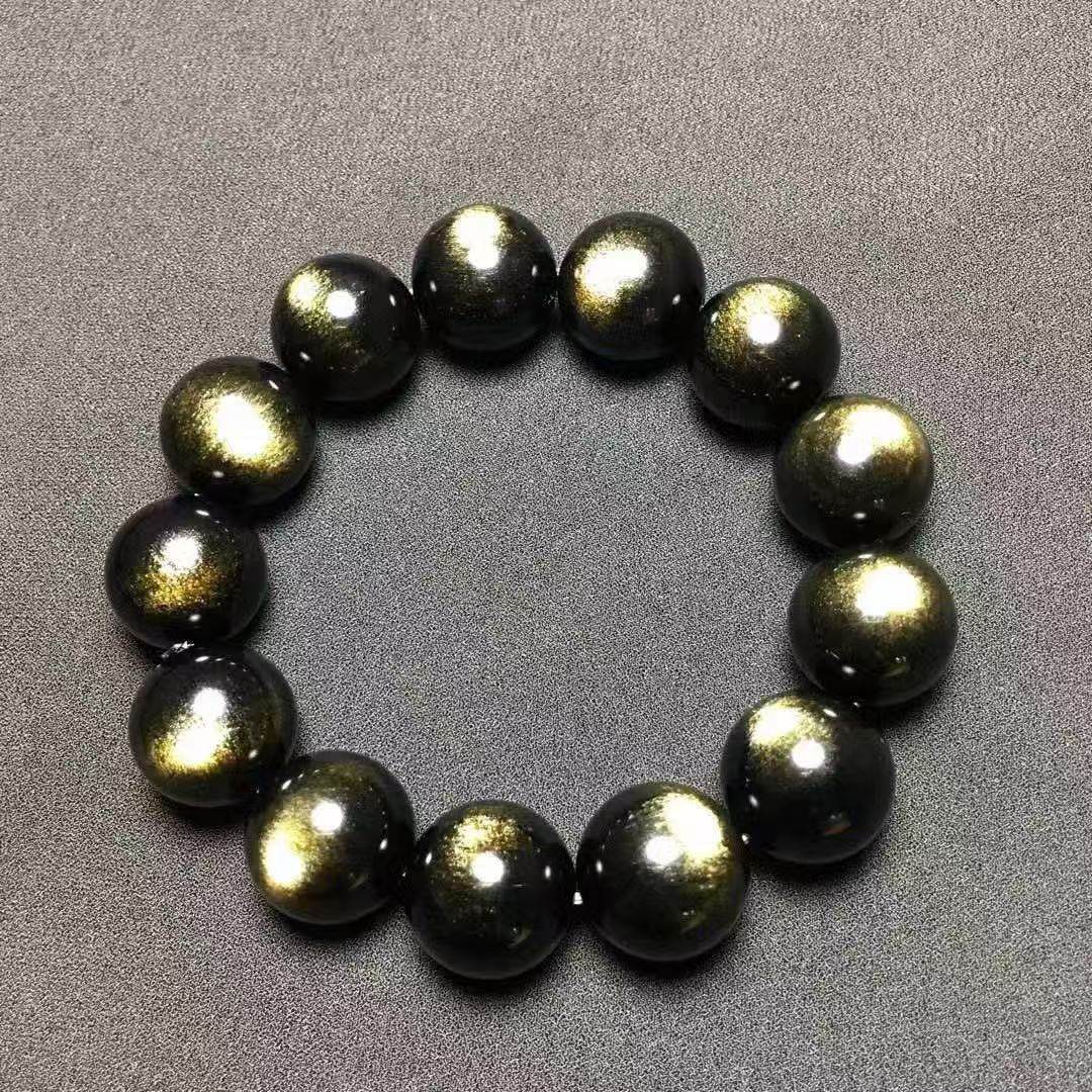 天然收藏双面圆眼黑曜石手串圆珠简约男士佛珠女款手链生日礼物,淘宝优惠券,粉丝福利购,淘宝优惠卷