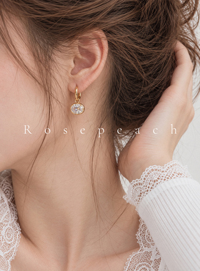 rosepeach「轻奢系列」小众超闪鸽子蛋高碳钻316多戴法耳扣耳夹