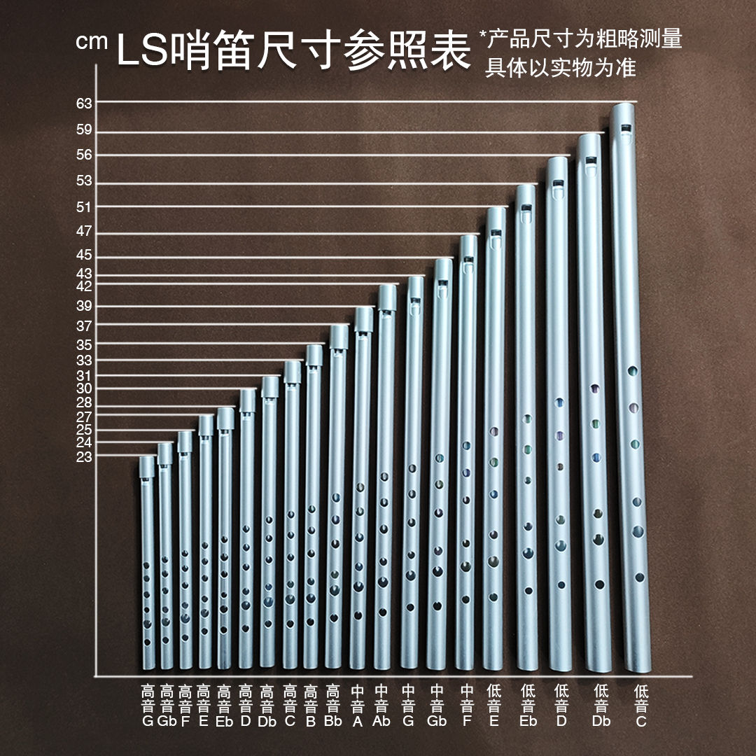 瑕疵处理LS爱尔兰金属哨笛高音cde降e b中音A 降A低音铝合金笛子 - 图1