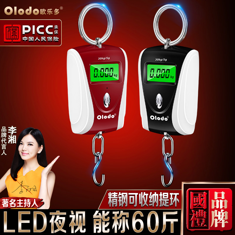 家用手提电子秤高精度市斤随身称精准便携式买菜迷你手拎挂勾吊称