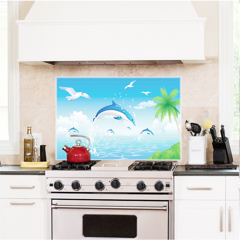 厨房防油贴纸橱柜灶台自粘防水耐高温瓷砖贴油烟贴画墙贴免胶防潮,淘宝优惠券,粉丝福利购,淘宝优惠卷
