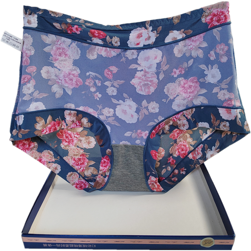 3条价彩田冰丝内裤女高腰大码31301石墨烯莫兰迪色干爽抑菌组合装 - 图1