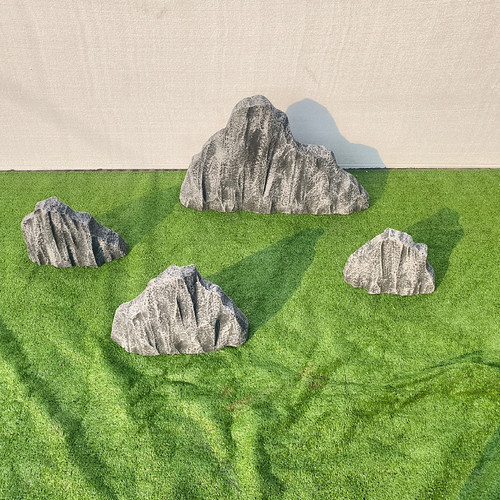 雪浪石泡沫石头假石头块道具仿真假山庭院别墅造景装饰户外摆件 - 图0