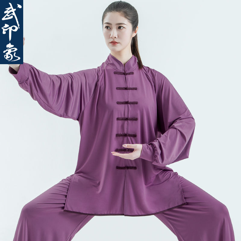 太极服女夏季八段锦太极拳练功服男比赛表演服武印象牛奶丝太极服-图0