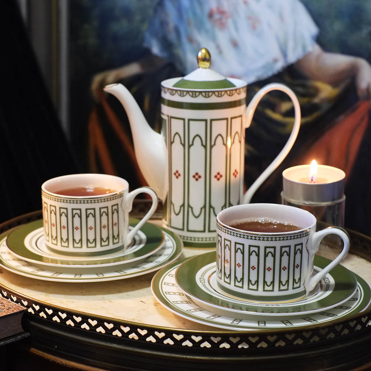 【TaDah突然间】欧式壶咖啡茶杯骨瓷样板间茶具乔迁生日结婚礼物 - 图0