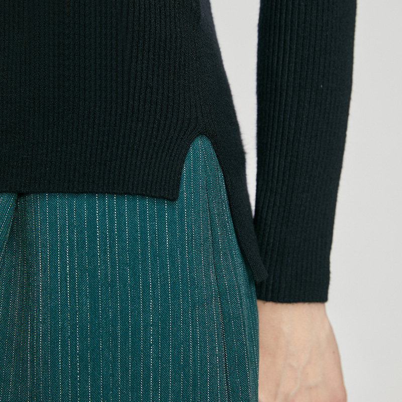 骆驼2020秋季新款半高领打底针织衫 cameljeans毛针织衫