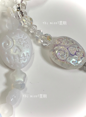 万圣图鉴/原创小众设计ins暗黑复古进口捷克珠骷髅不规则串珠手链