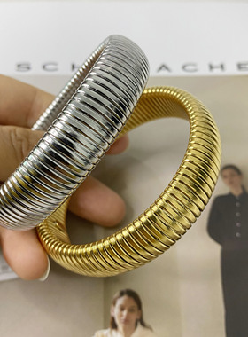 中古风纹理感复古质感叠戴手镯