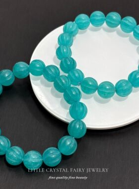 天然石玉髓天河石色南瓜珠手链可diy原创水晶流行礼物女生饰品