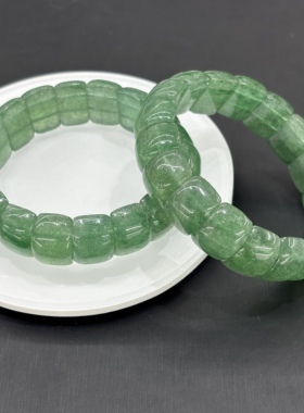 天然绿草莓晶手牌手排手串diy原创d水晶表带礼物男生文玩饰品外贸