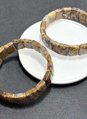 天然彼得石手牌排手链可diy原创水晶宝石小众首饰情侣外贸礼物