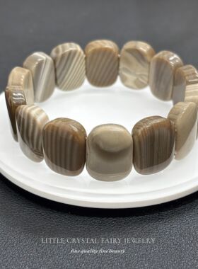 天然波兰图画石手排牌手串手链可diy原创水晶首饰散珠串珠外贸款