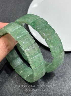 天然绿草莓晶手排牌手串手链diy串珠材料原创水晶首饰散珠礼物