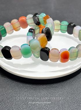 天然多宝玛瑙手牌手链可diy原创水晶手排项链材料外贸小众首饰