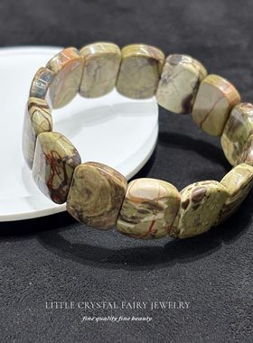 天然金钱玛瑙手牌排手链可diy原创水晶饰品复古礼物外贸小众首饰