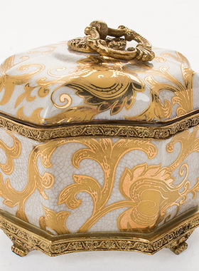 欧式风陶瓷样板房间奢华室内摆件