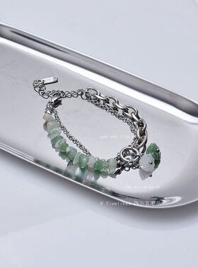 国潮风女玉髓手链学生新款手绳