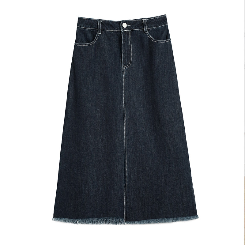 牛仔2020春秋新款中长款高腰半身裙 yixi译熙半身裙