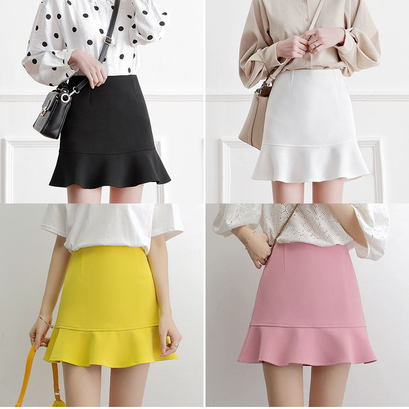 女秋2020新款a字韩版高腰鱼尾裙 yixi译熙半身裙