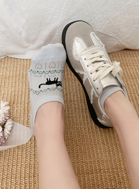 【6双装】夏季透气薄款费尔岛可爱小动物女船wa