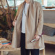 Cotton and linen retro jacket spring and autumn men's Chinese style Tang suit