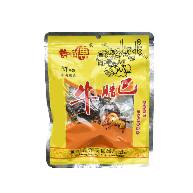 广西柳城特产许师傅牛腊巴50g单袋 香辣零食牛肉干条牛肉片腊牛肉,淘宝优惠券,粉丝福利购,淘宝优惠卷