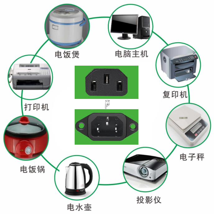 英规英标新加坡港版品字三孔电源线弯头纯铜芯通用电视机电饭锅