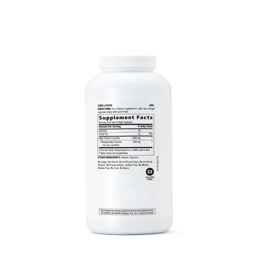 美国健安喜GNC三重大豆卵磷脂胶囊600mg 180粒Triple Lecithin - 图1