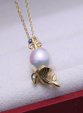 DIY配件S925纯银珍珠吊坠空托