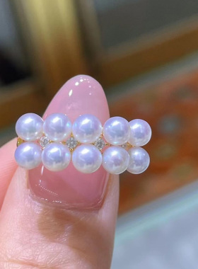 DIY配件S925纯银时尚珍珠戒指空