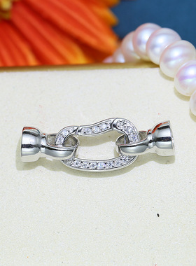 diy长款珍珠连接扣饰品毛衣链